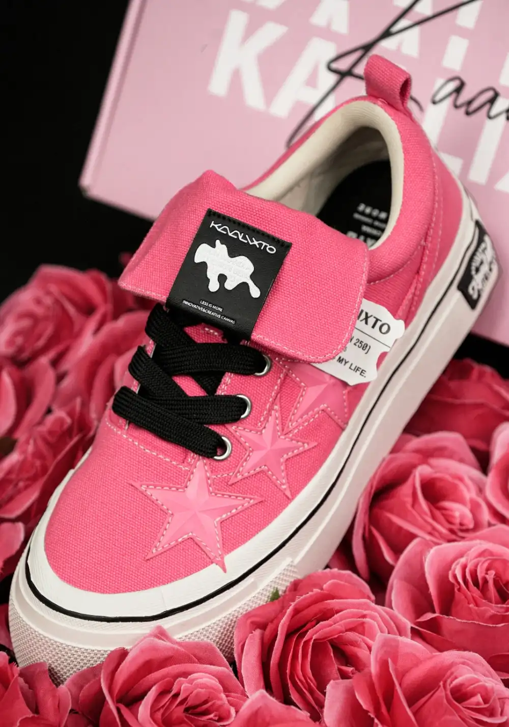 KAALIXTO丨Cheese Raspberry Pink Canvas Star Shoes