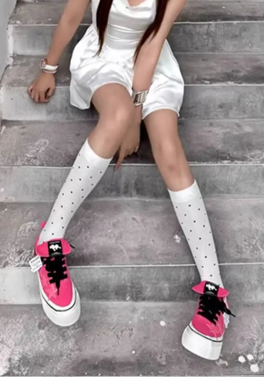 KAALIXTO丨Cheese Raspberry Pink Canvas Star Shoes