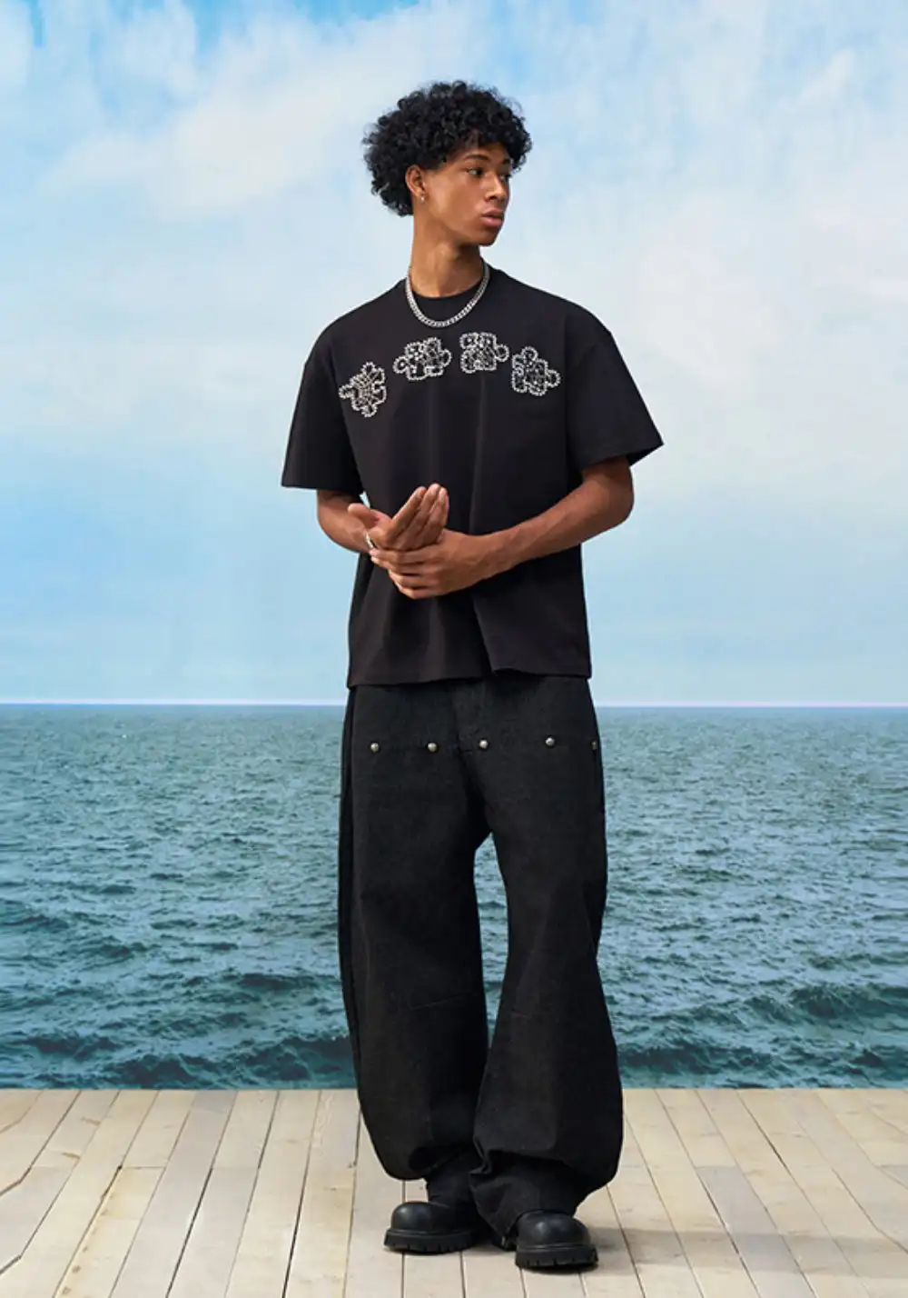 YADcrew丨YADcrew Star-Web Mosaic Tee