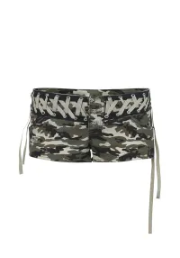 DOUBLEPUNCH丨Y2K Camo Mini Shorts