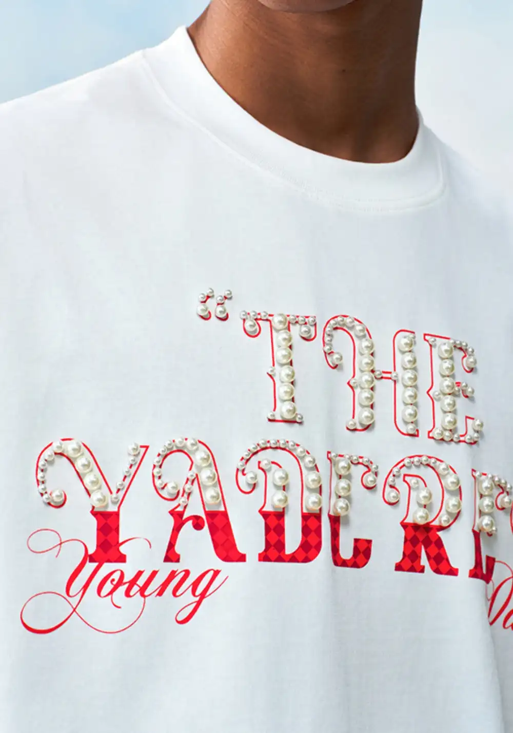 YADcrew丨YADcrew Checkerboard Pearl Tee-White