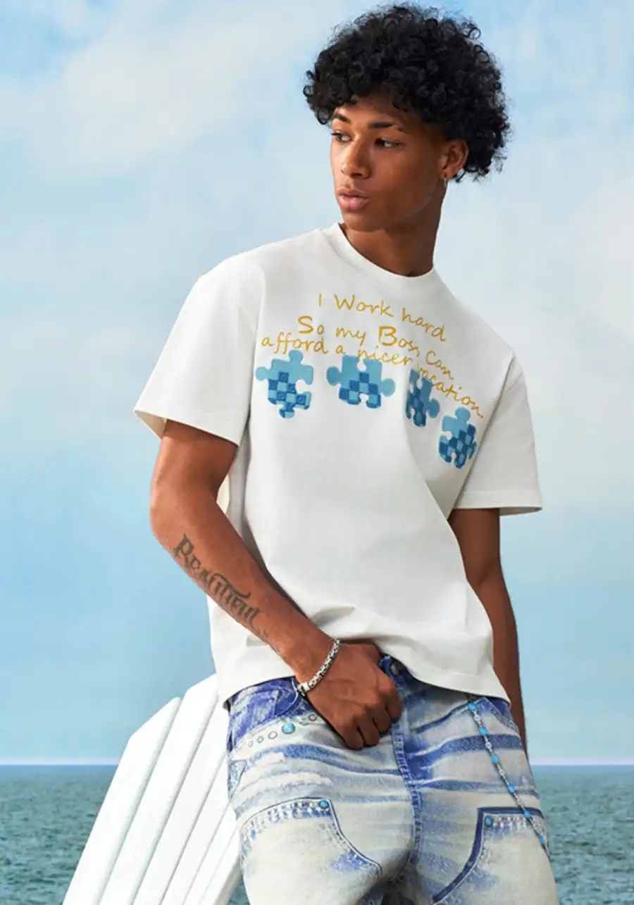 YADcrew丨YADcrew Summer Checkerboard Tee-White - 2