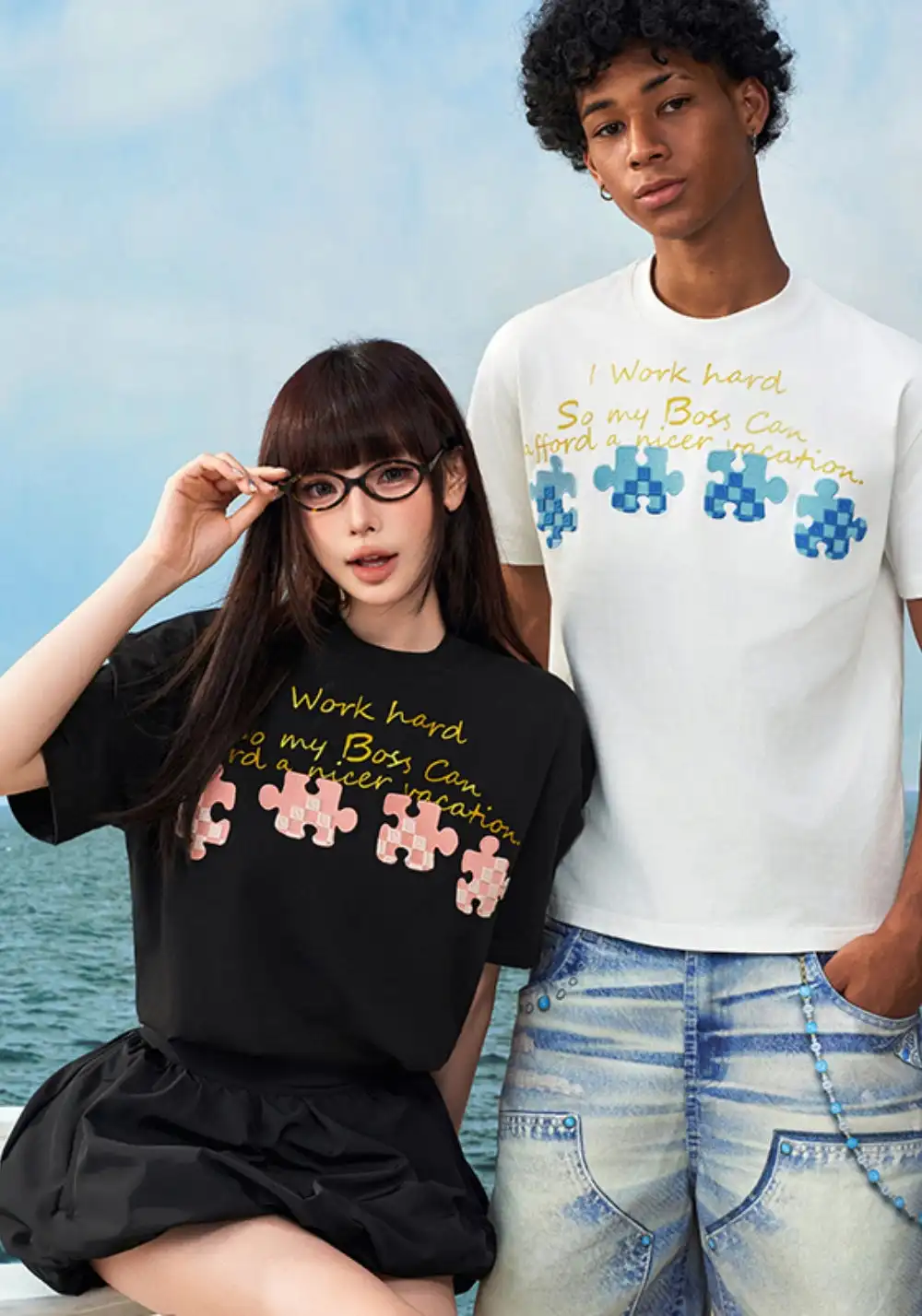YADcrew丨YADcrew Summer Checkerboard Tee-White