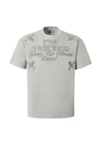 YADcrew丨YADcrew Slogan & Knot Tee-Gray
