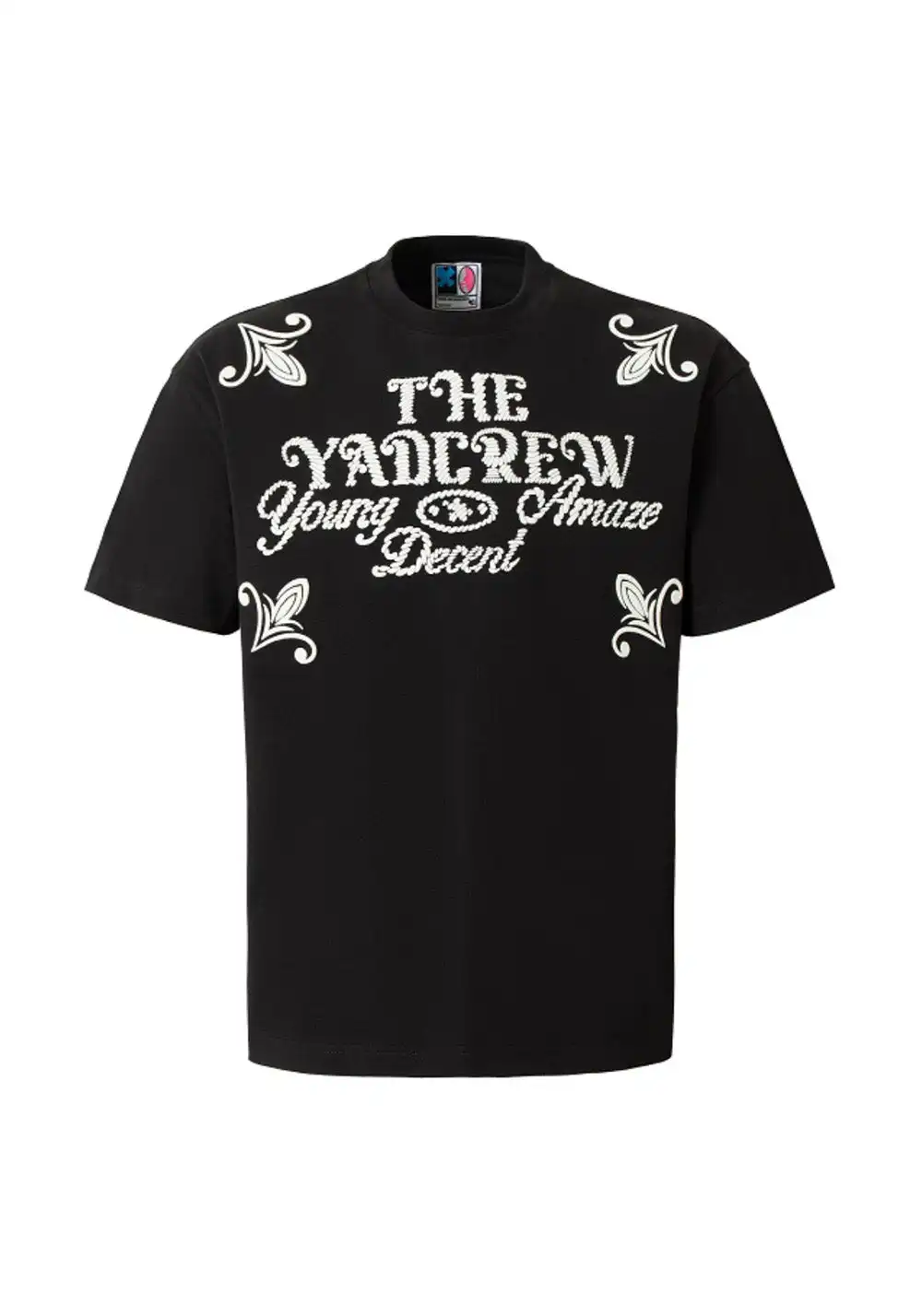 YADcrew丨YADcrew Slogan & Knot Tee-Black