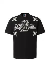 YADcrew丨YADcrew Slogan & Knot Tee-Black