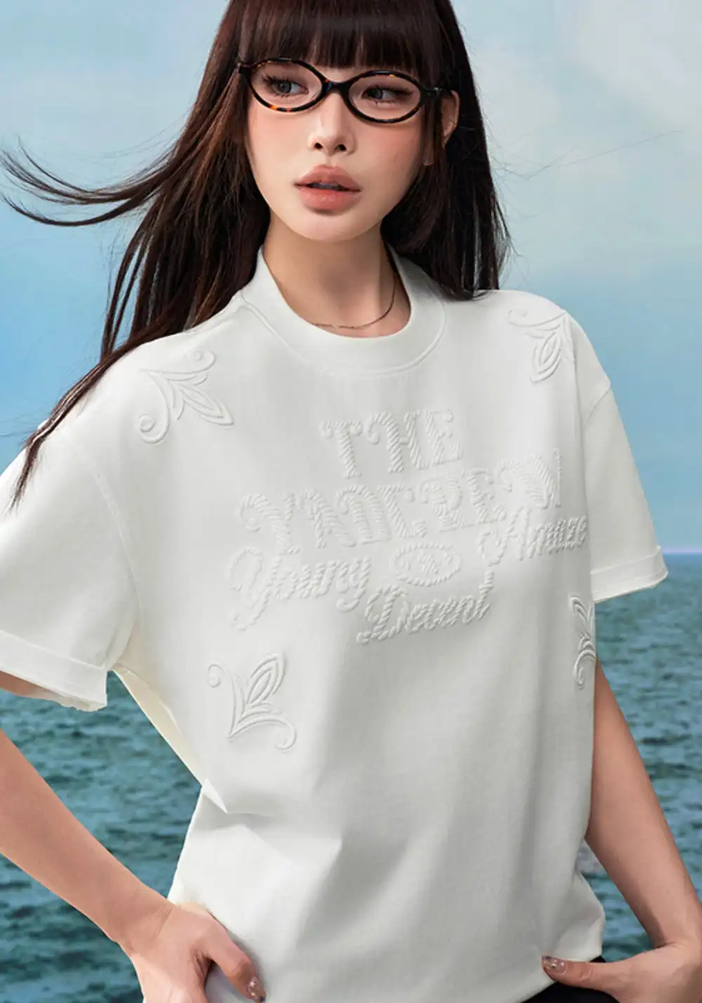 YADcrew丨YADcrew Slogan & Knot Tee-White