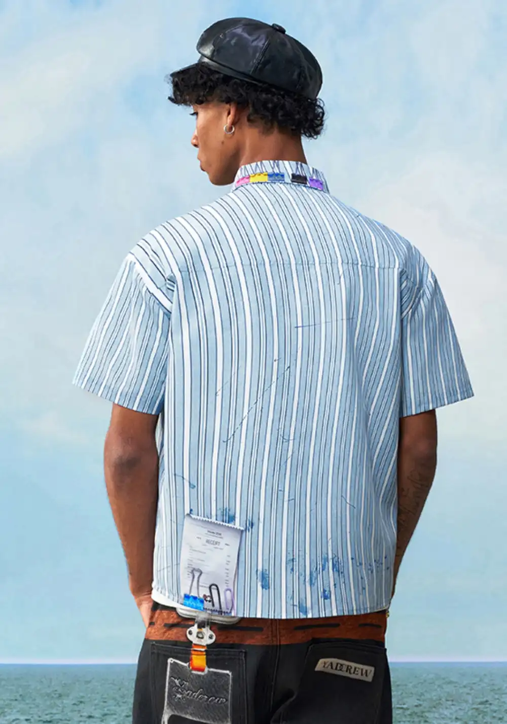 YADcrew丨YADcrew "Office Rebel" Distorted Stripe Shirt