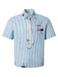 YADcrew丨YADcrew "Office Rebel" Distorted Stripe Shirt