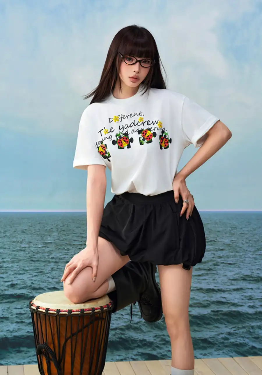 YADcrew丨YADcrew Ladybug Pearl Tee - 3