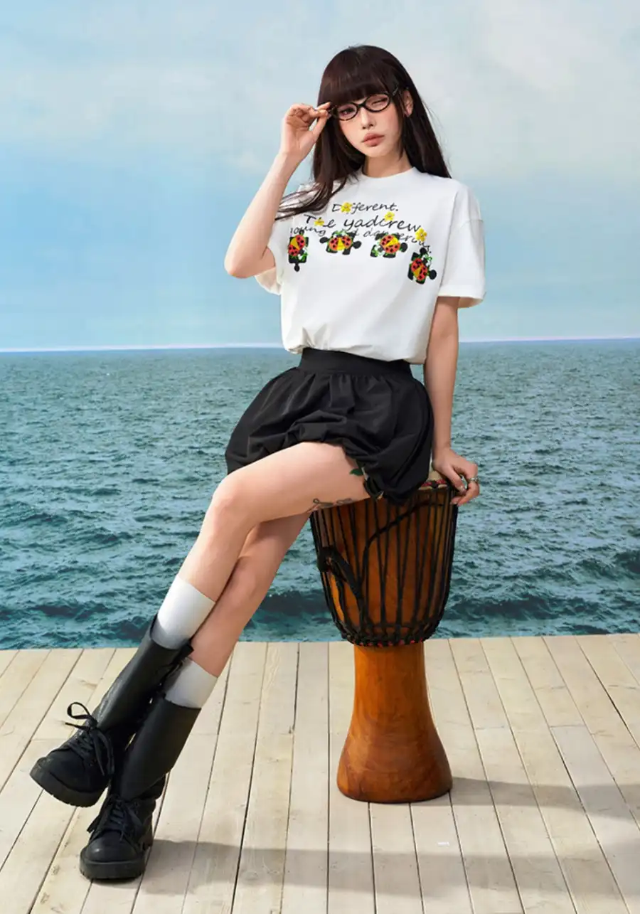 YADcrew丨YADcrew Ladybug Pearl Tee - 2