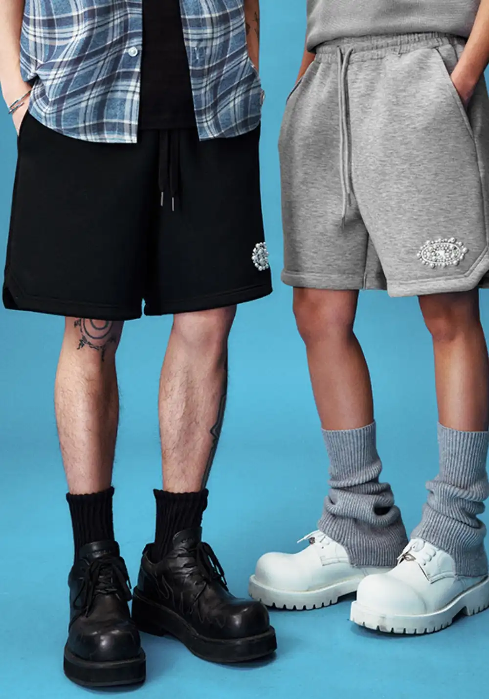 YADcrew丨YADcrew Pearl Logo Shorts-Black