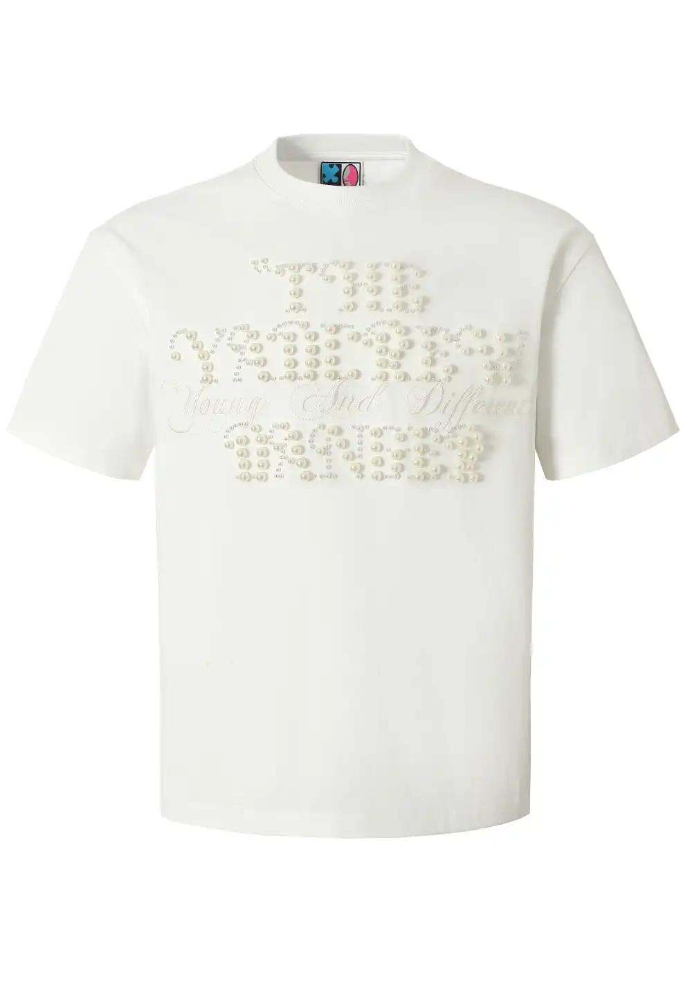 YADcrew丨YADcrew Pearl Slogan Tee-White