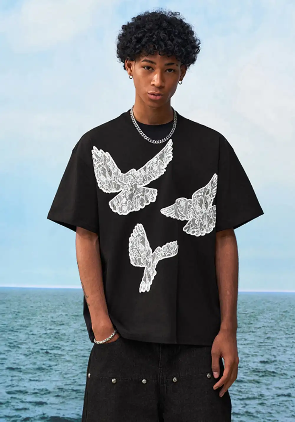 YADcrew丨YADcrew Lace Dove Tee