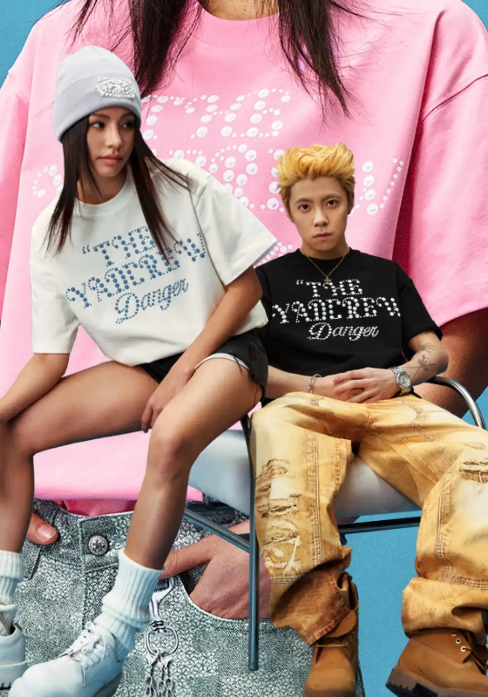 YADcrew丨YADcrew Star-Dot Tee-Pink