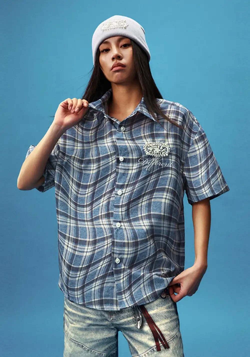 YADcrew丨YADcrew Distorted Check Shirt