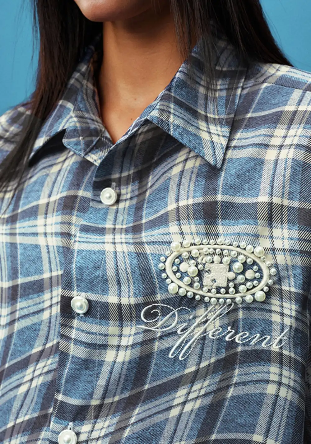 YADcrew丨YADcrew Distorted Check Shirt