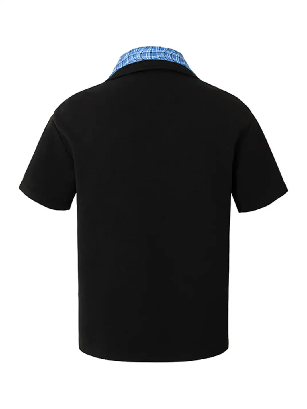 YADcrew丨YADcrew Double-Collar Distorted Polo-Black