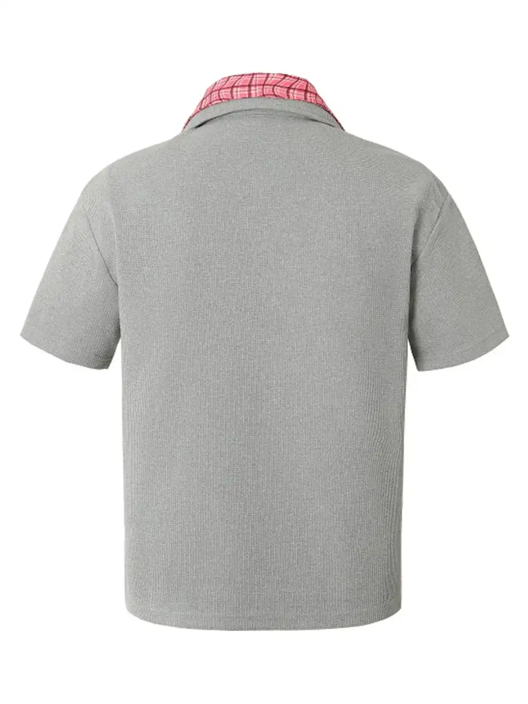 YADcrew丨YADcrew Double-Collar Distorted Polo-Gray