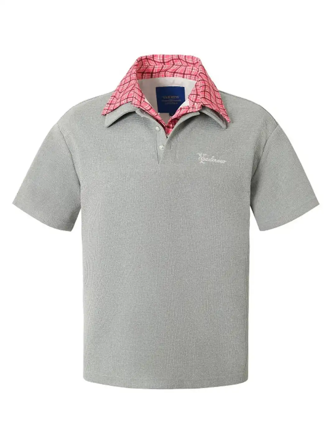 YADcrew丨YADcrew Double-Collar Distorted Polo-Gray