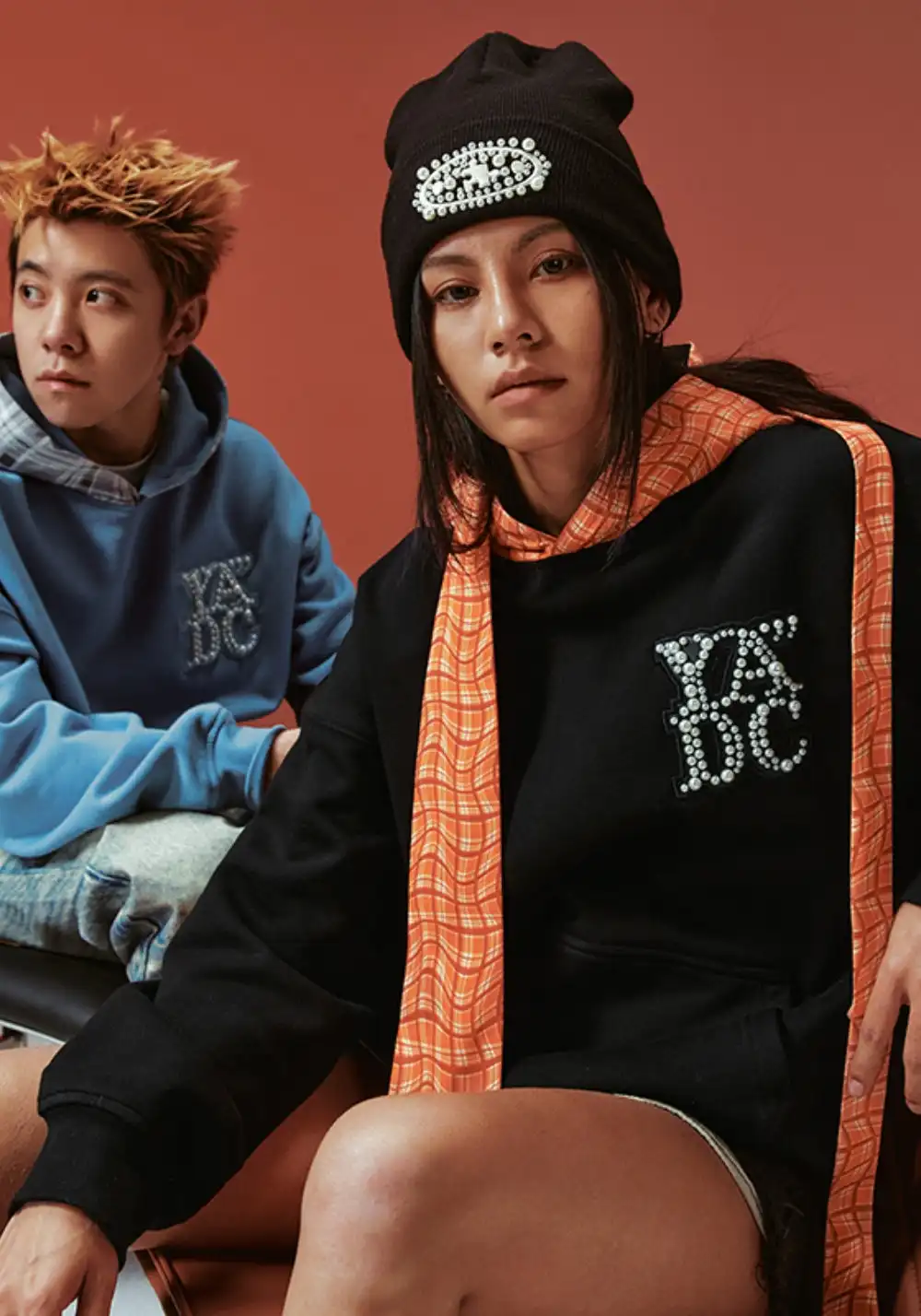 YADcrew丨YADcrew Distorted Grid Hoodie-Black