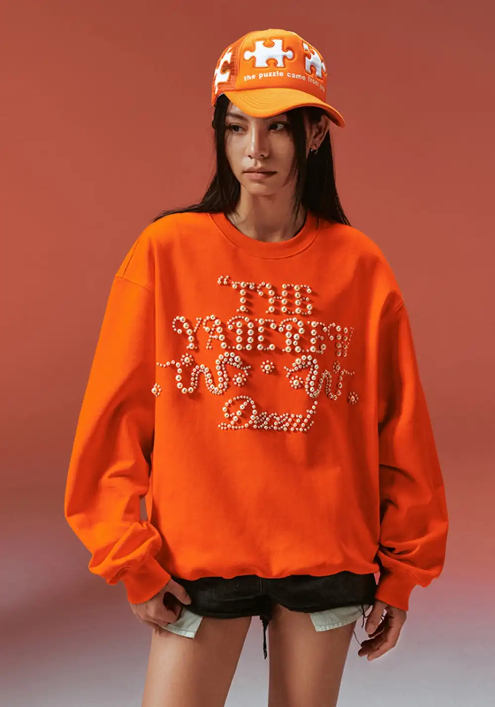 YADcrew丨YADcrew Pearl Serpent Hoodie-Orange