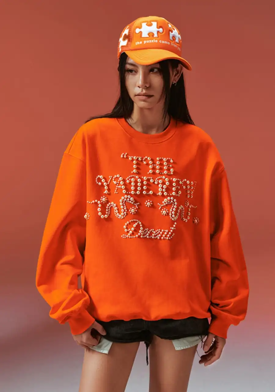 YADcrew丨YADcrew Pearl Serpent Hoodie-Orange - 2