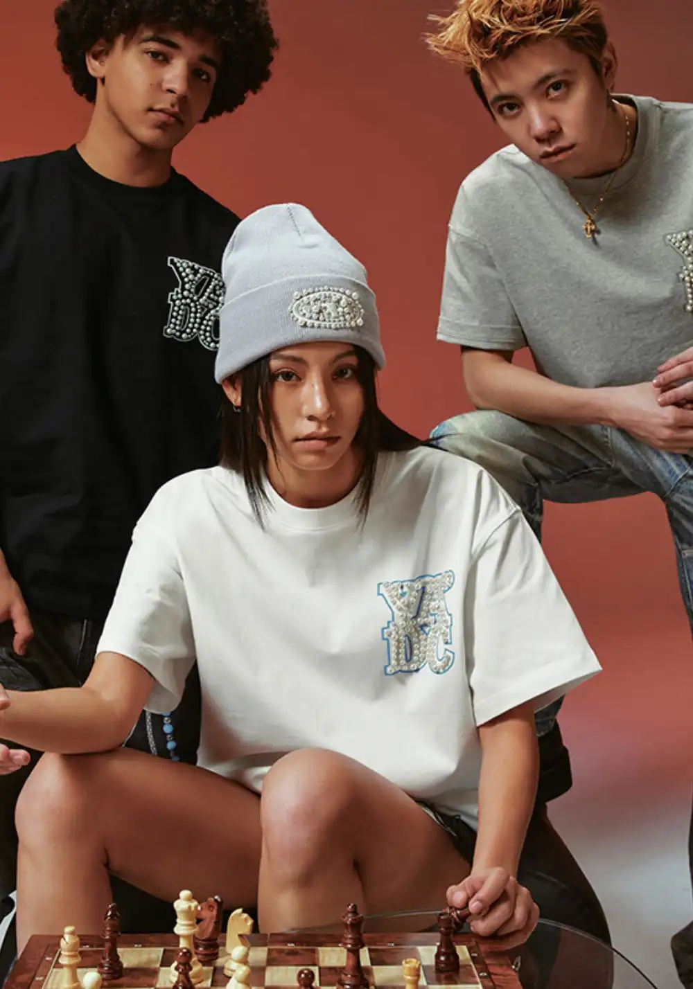 YADcrew丨YADcrew Pearl Logo Tee-Black