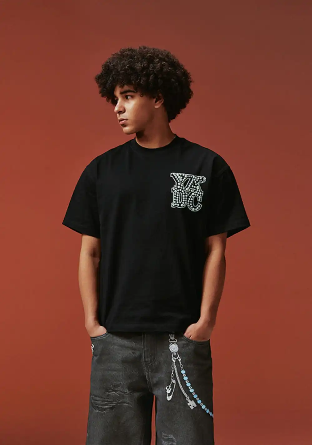 YADcrew丨YADcrew Pearl Logo Tee-Black