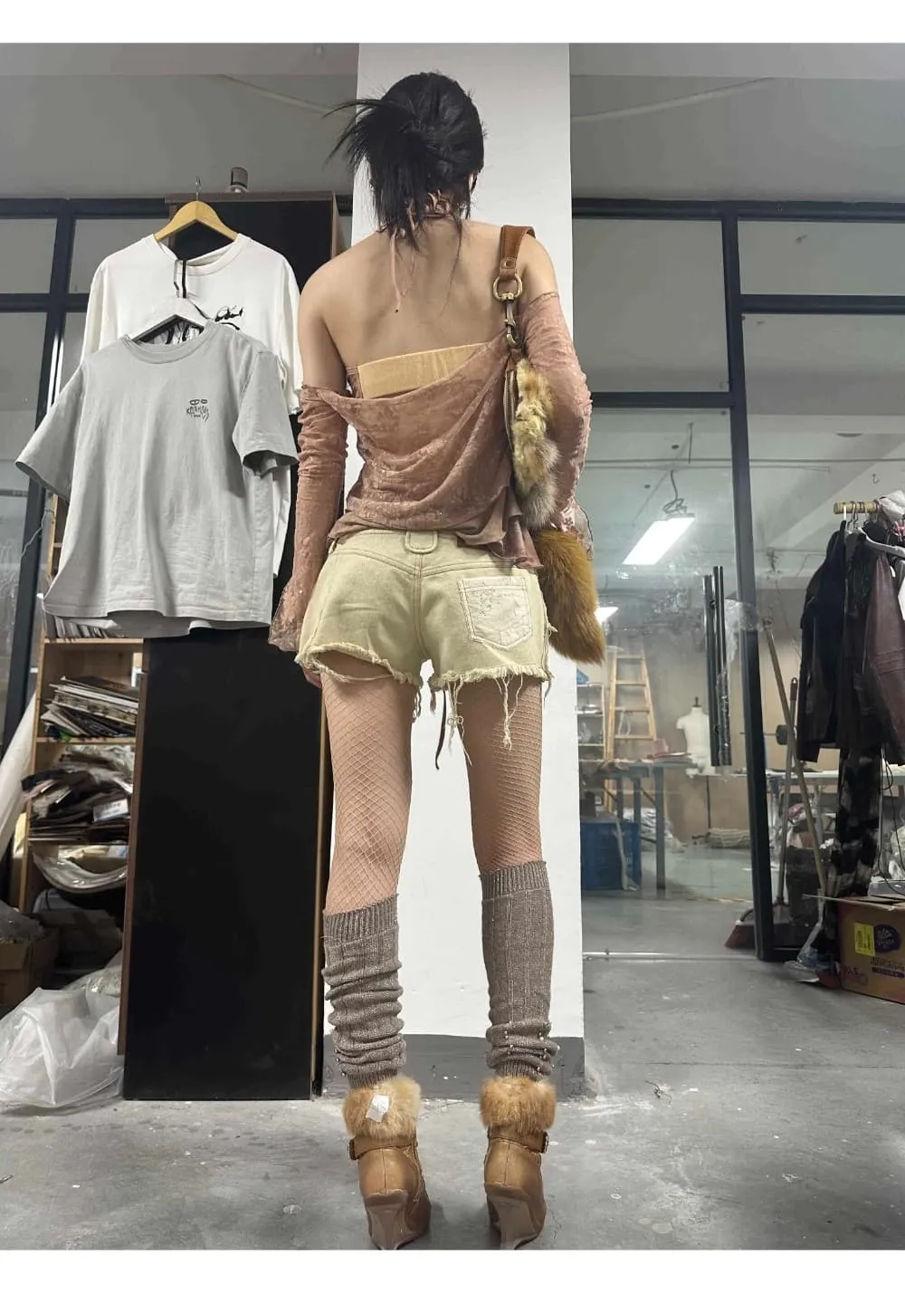 OPEN AESTHETIC丨Floral Leopard Low Shorts
