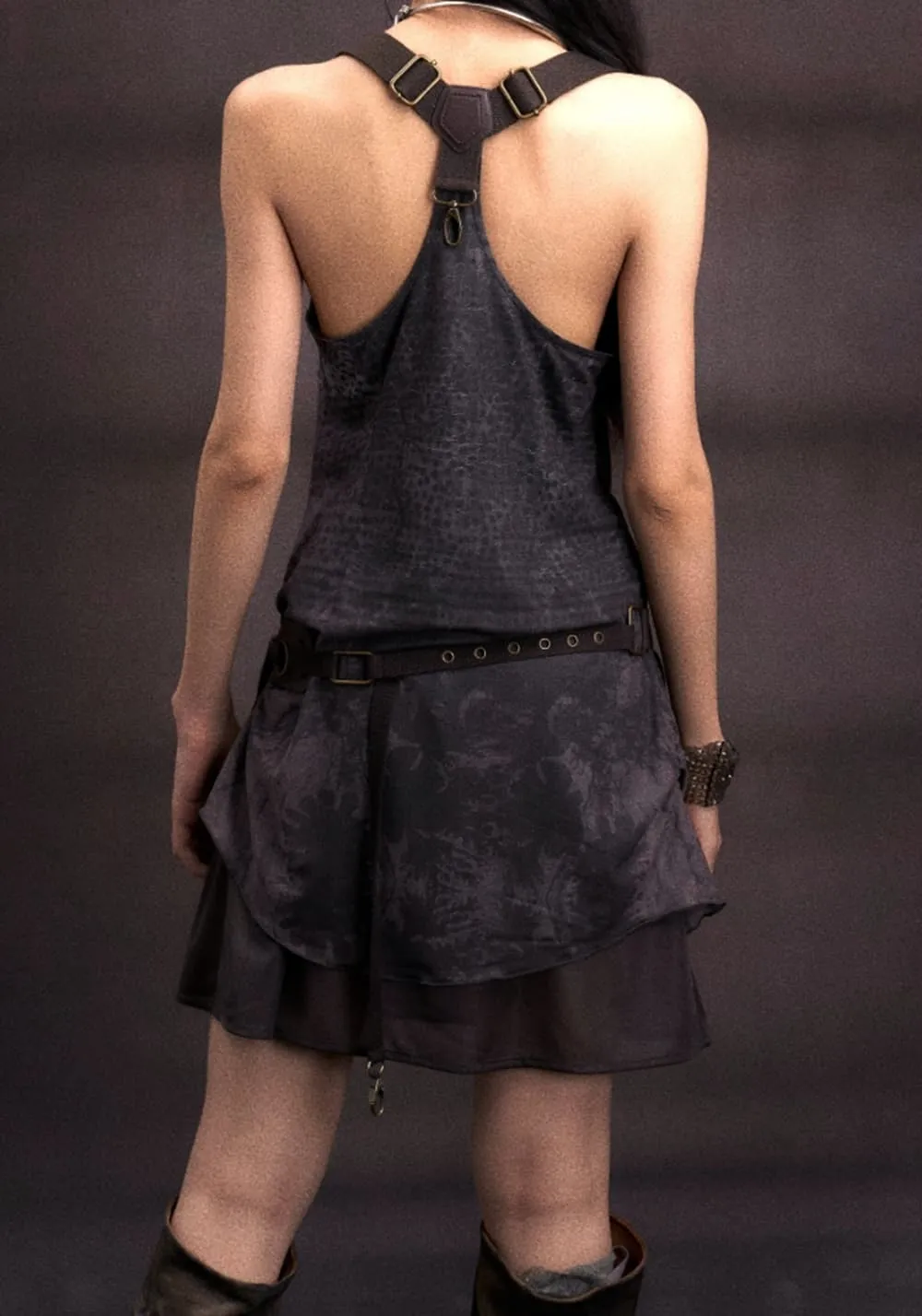 OPEN AESTHETIC丨25SS Embroidered Mesh Dress