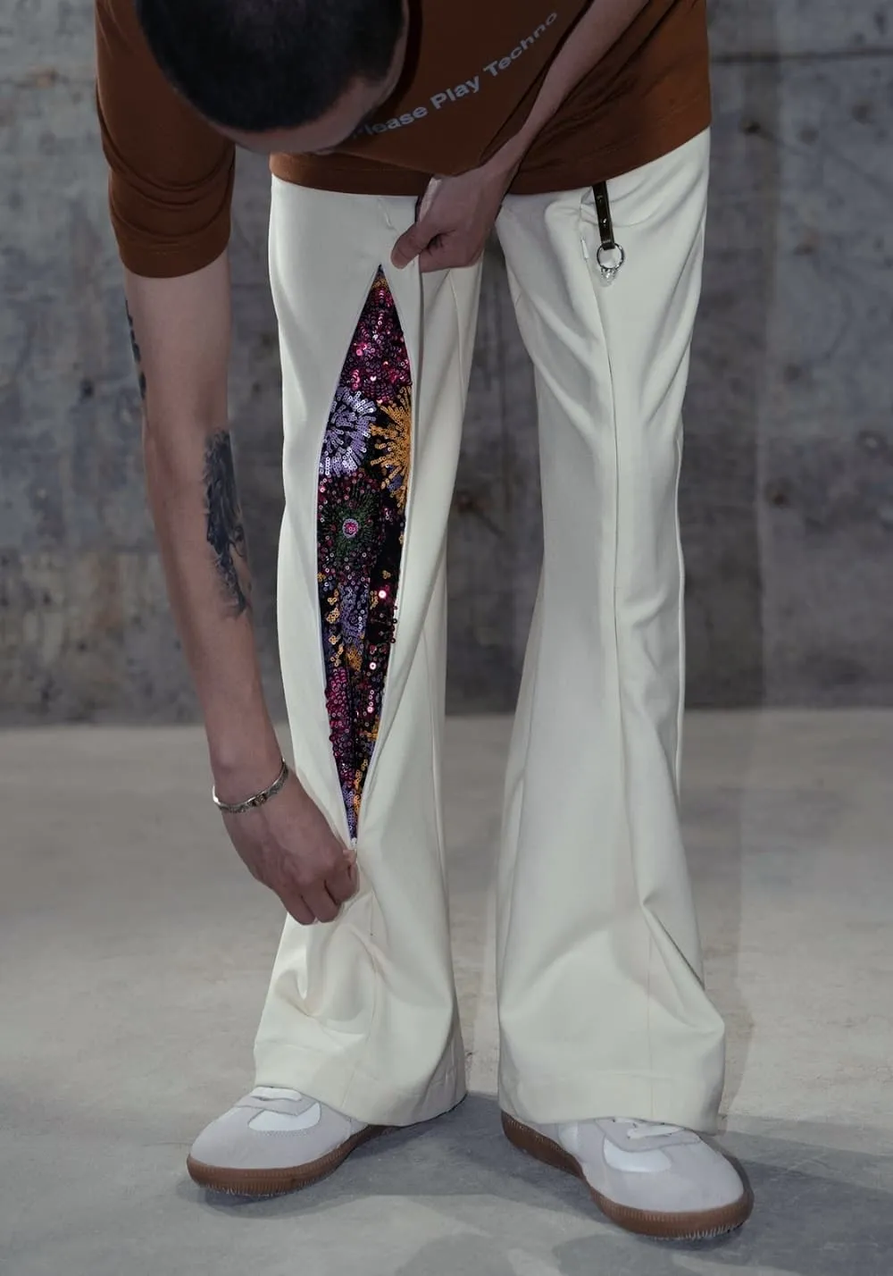 APRIORITY丨White Firework Straight Pants