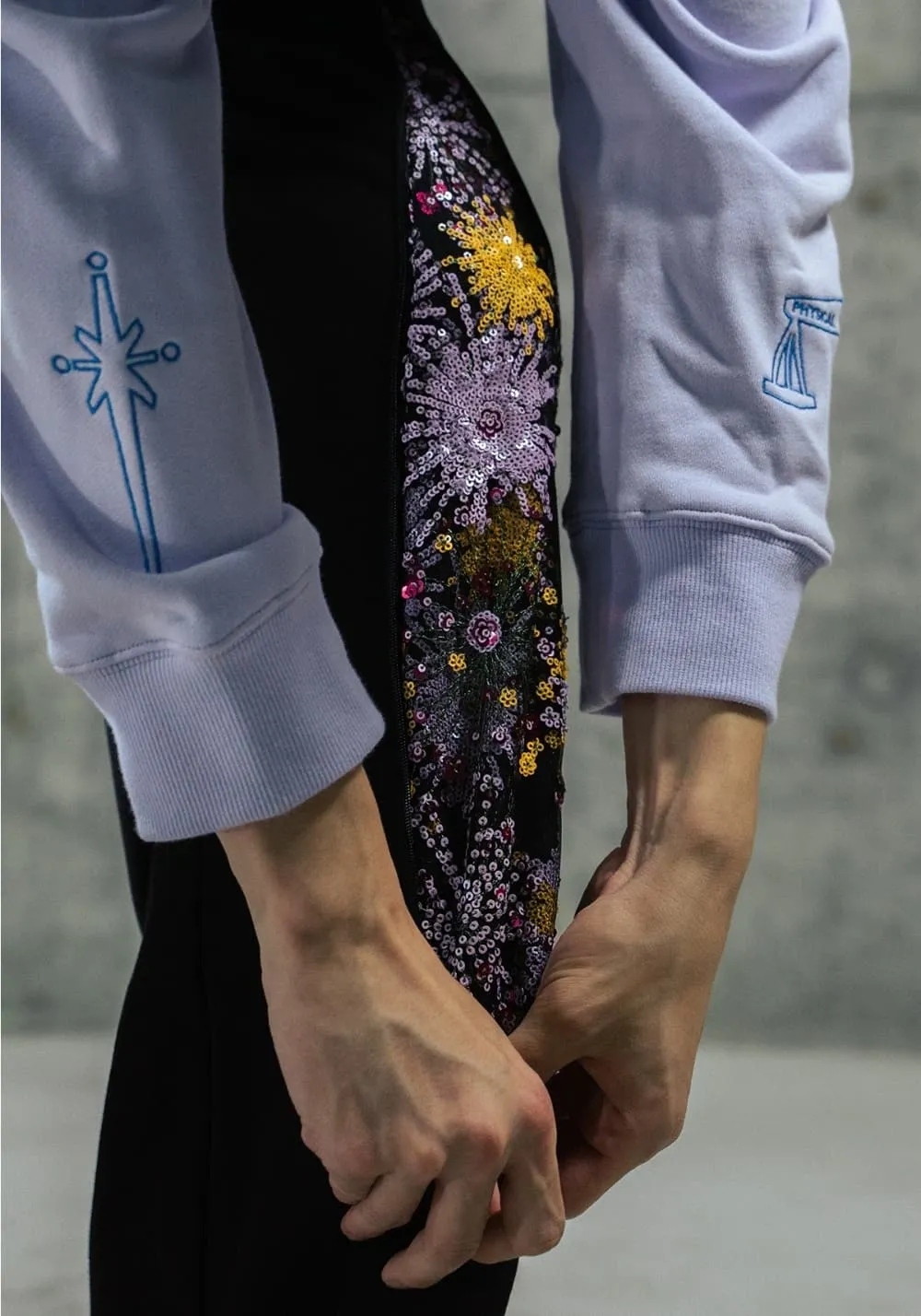 APRIORITY丨White Firework Straight Pants