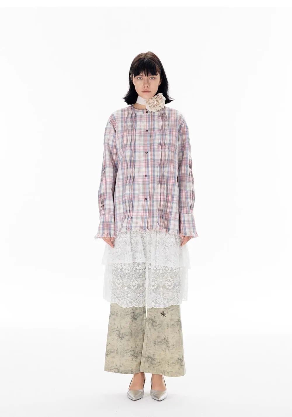 APRIORITY丨Drape Lace Unisex Wide Pants