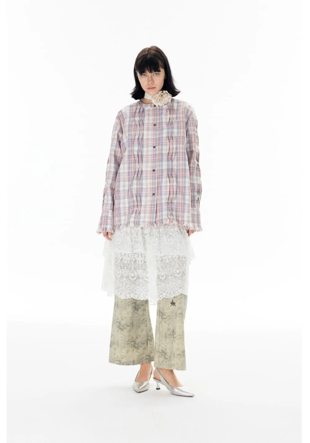 APRIORITY丨Drape Lace Unisex Wide Pants