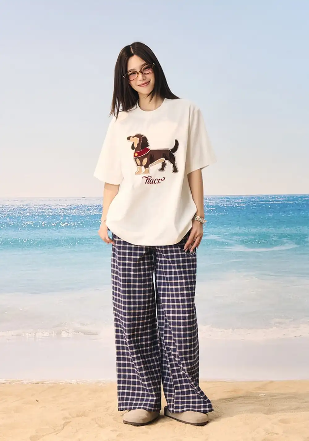 HARSH AND CRUEL丨Suede Puppy Patch Tee