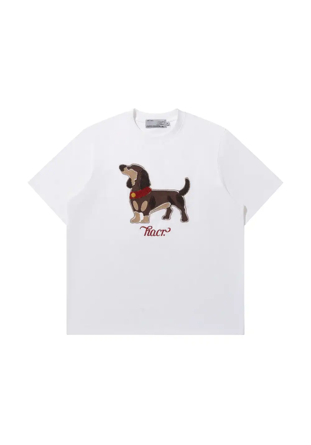 HARSH AND CRUEL丨Suede Puppy Patch Tee