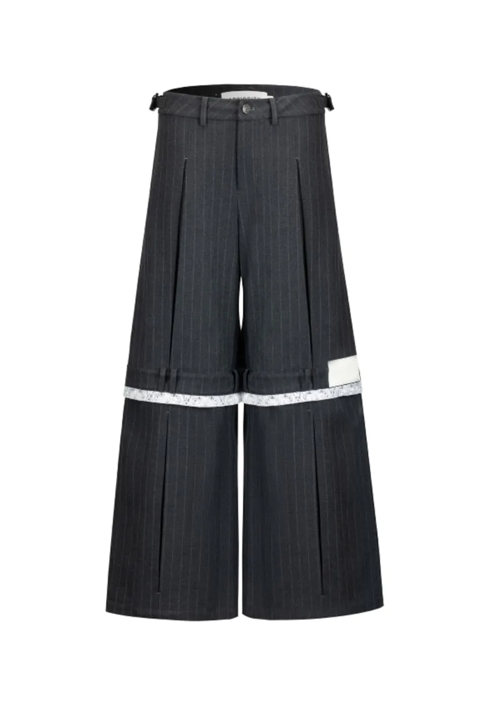 APRIORITY丨Striped Convertible Trousers with Lace Shorts