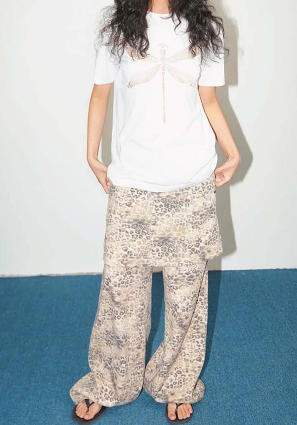 APRIORITY丨Leopard Lace Convertible Skirt Pants