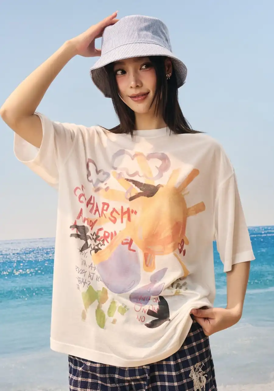 HARSH AND CRUEL丨Hand-Painted Doodle Tee - 2