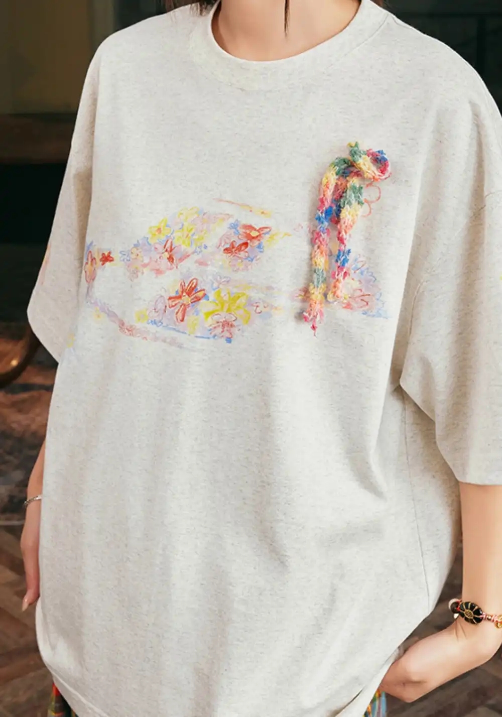 HARSH AND CRUEL丨Glitter Bow Tee