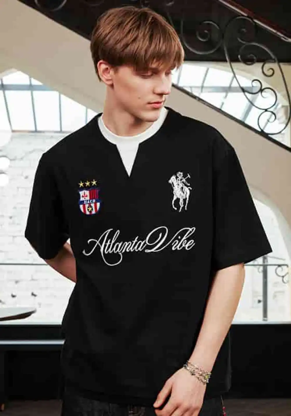 HARSH AND CRUEL丨Retro Jersey Patch Tee