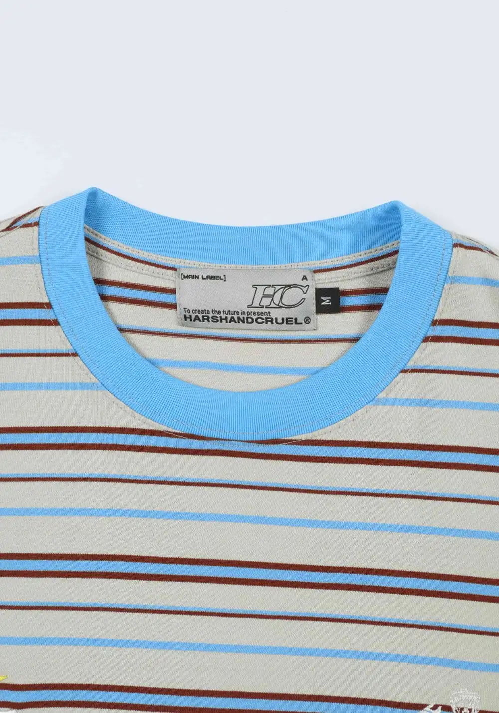 HARSH AND CRUEL丨Retro Stripe Collar Tee
