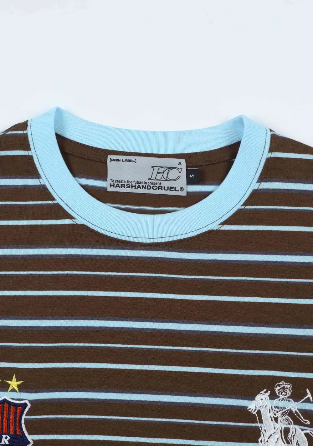 HARSH AND CRUEL丨Retro Stripe Collar Tee