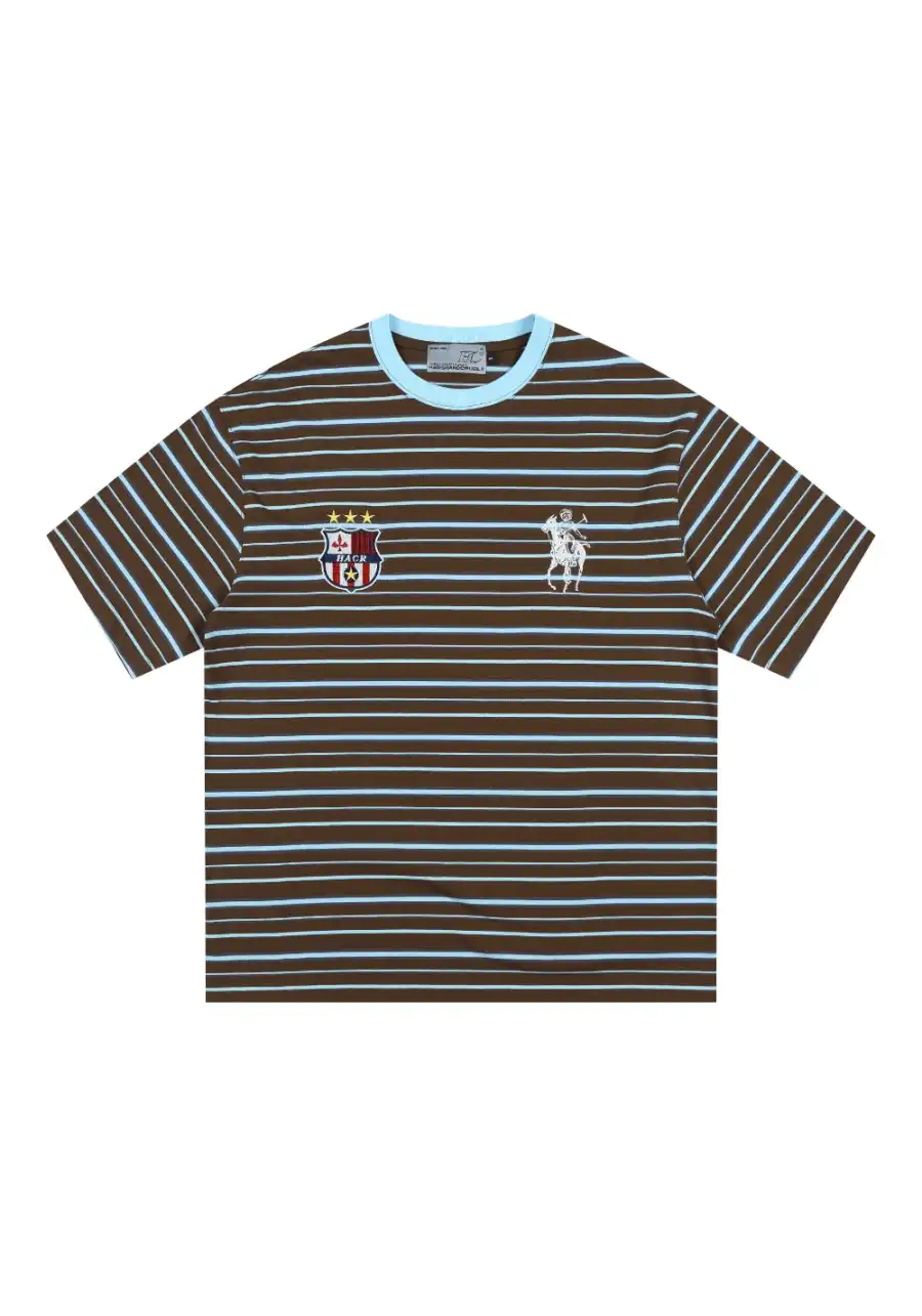 HARSH AND CRUEL丨Retro Stripe Collar Tee - 4