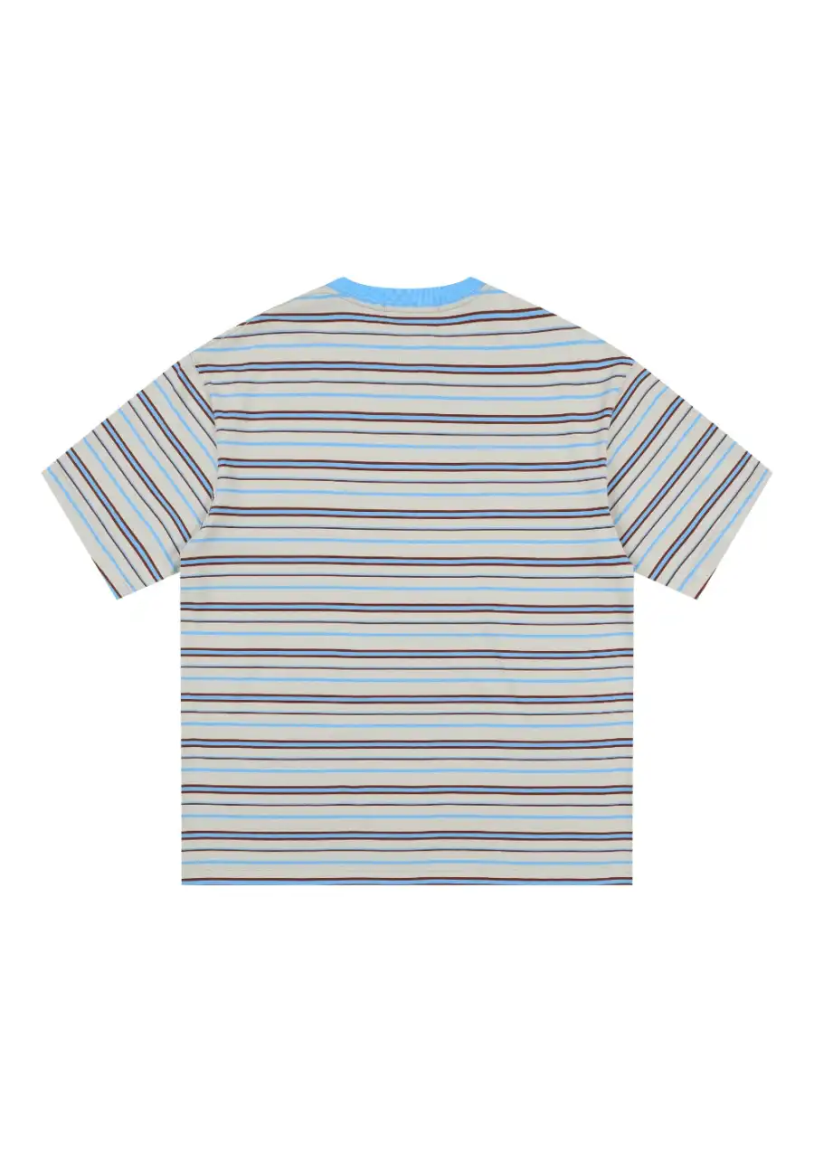 HARSH AND CRUEL丨Retro Stripe Collar Tee - 3
