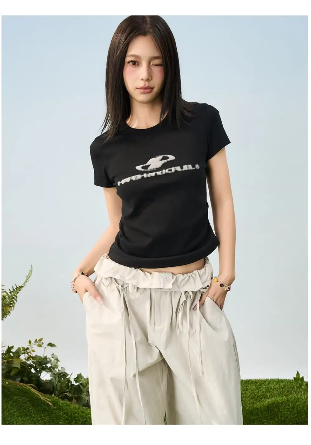 HARSH AND CRUEL丨Stretch Logo Slim Tee