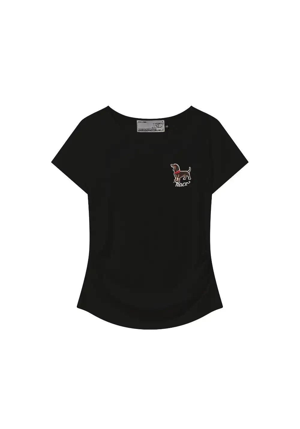 HARSH AND CRUEL丨Puppy Embroidery Fitted Tee