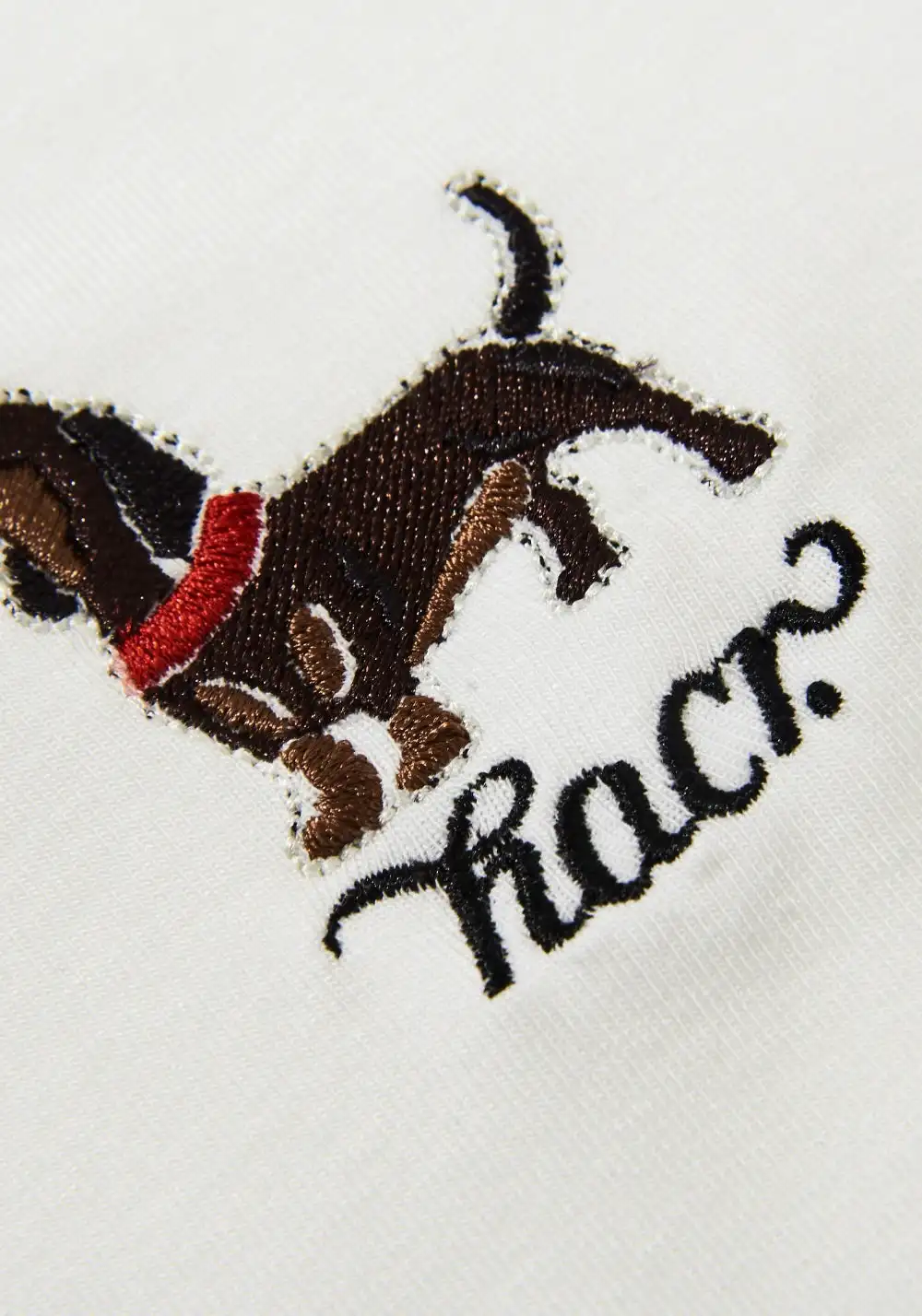 HARSH AND CRUEL丨Puppy Embroidery Fitted Tee