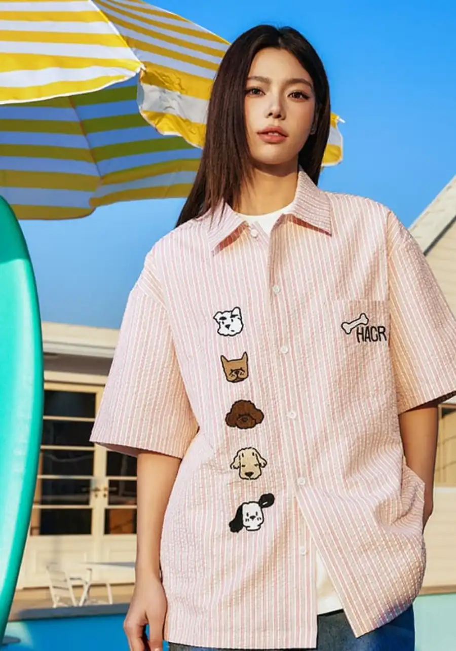 HARSH AND CRUEL丨Puppy Striped Shirt - 2